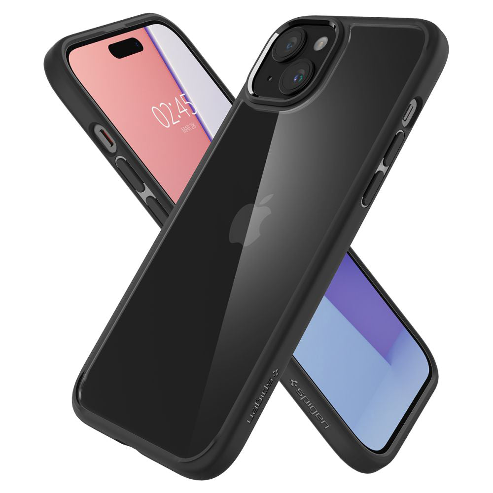 Étui pour Apple iPhone 15 Plus, Spigen, Ultra Hybrid, Noir Mat