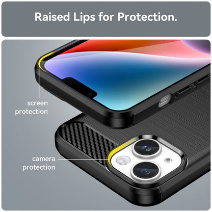 Coque pour Apple iPhone 15 Plus, Techsuit, Carbone, Noire