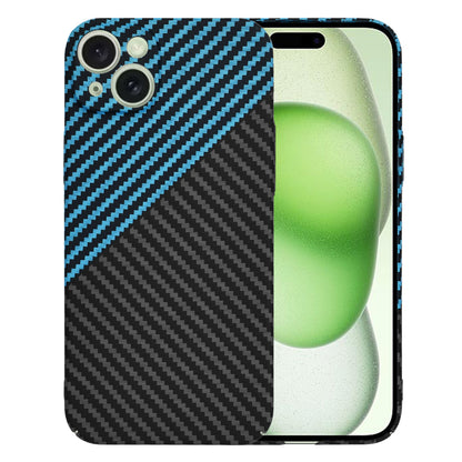 Coque pour Apple iPhone 15 Plus, Techsuit, Carbonite FiberShell, Noir Bleu
