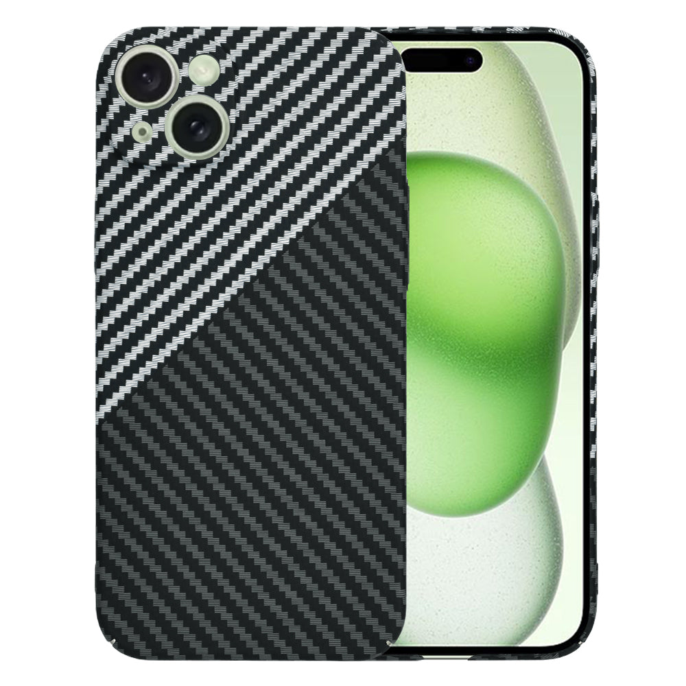 Coque pour Apple iPhone 15 Plus, Techsuit, Carbonite FiberShell, Noir Gris