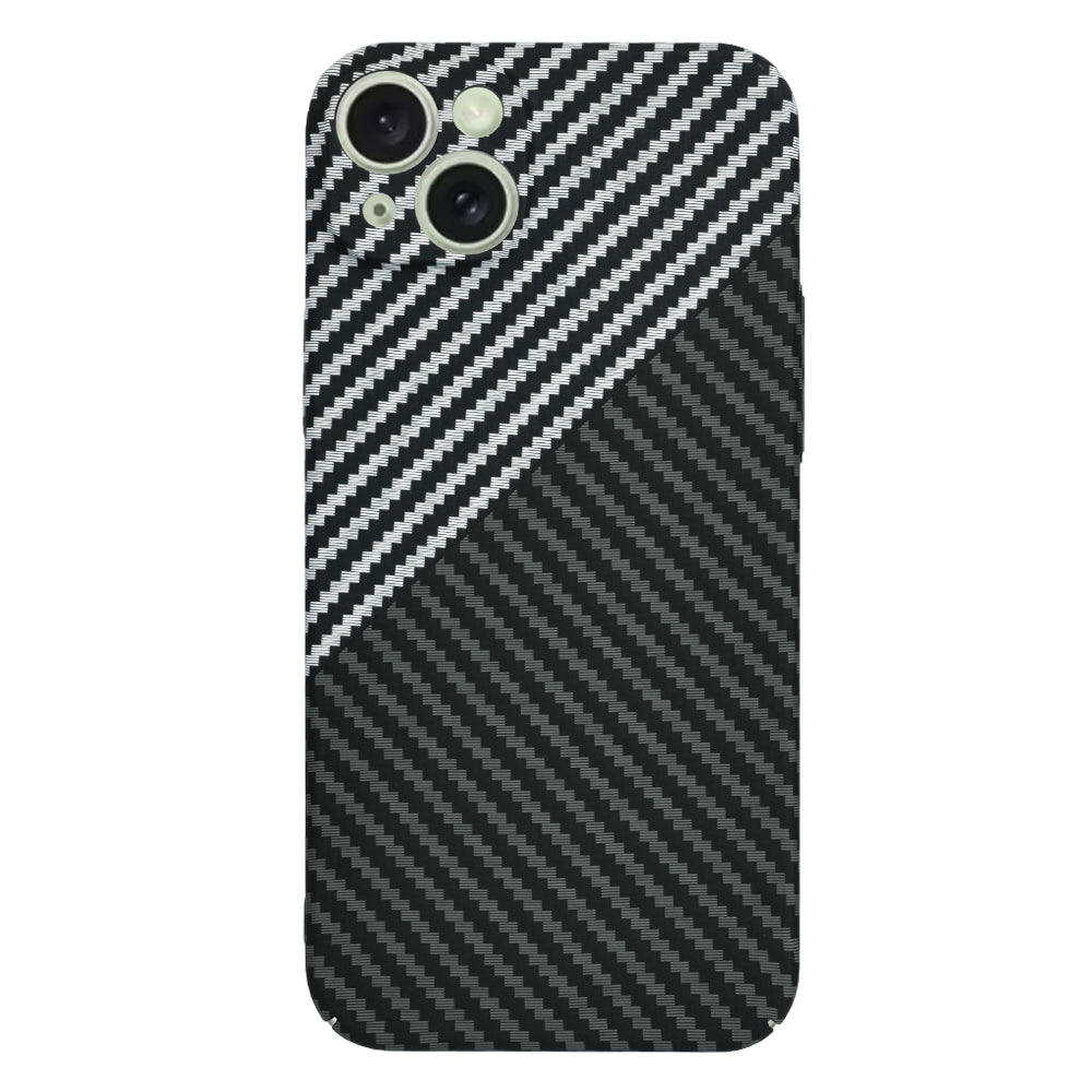 Coque pour Apple iPhone 15 Plus, Techsuit, Carbonite FiberShell, Noir Gris
