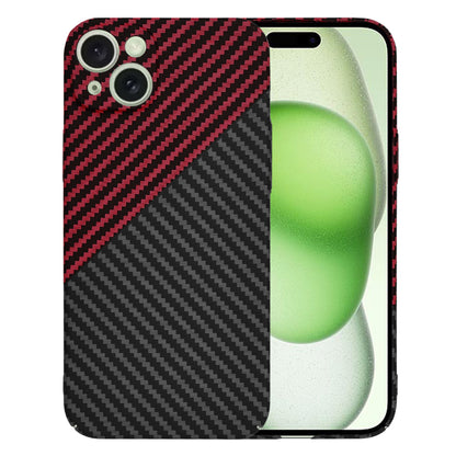 Coque pour Apple iPhone 15 Plus, Techsuit, Carbonite FiberShell, Noir Rouge