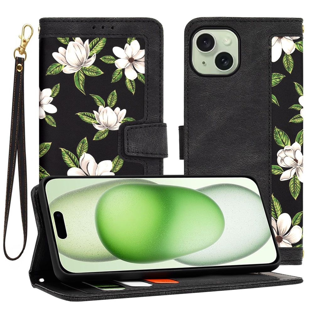 Coque pour Apple iPhone 15 Plus, Techsuit, FlipCraft, Noire