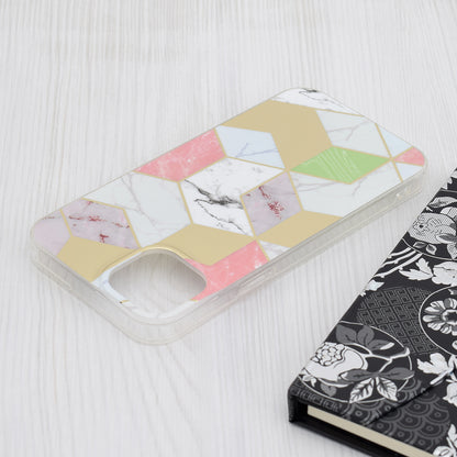 Coque pour Apple iPhone 15 Plus, Techsuit, Marble, Violet