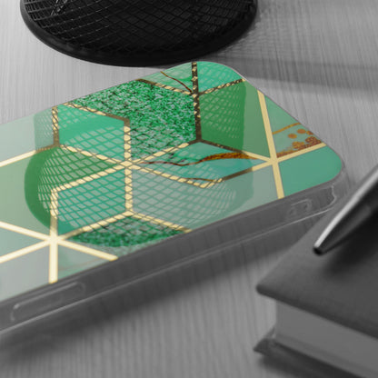 Coque pour Apple iPhone 15 Plus, Techsuit, Marble, Vert