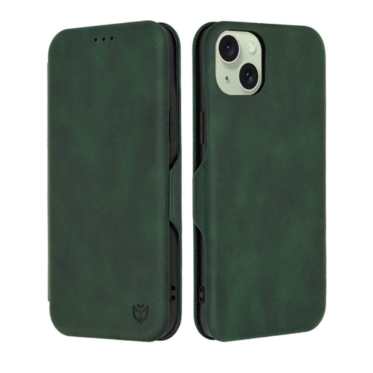 Coque pour Apple iPhone 15 Plus, Techsuit, Safe Wallet Plus, Vert