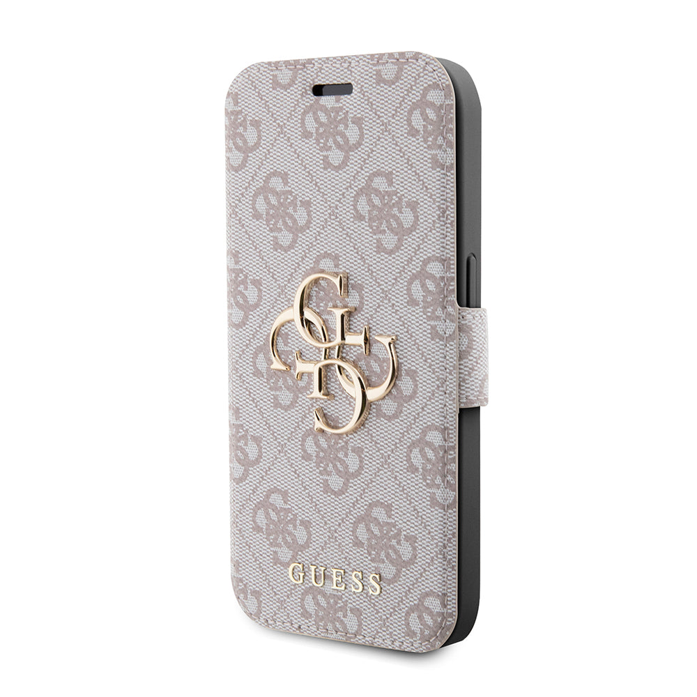 Étui pour Apple iPhone 15 Pro, Guess, 4G Book, Rose