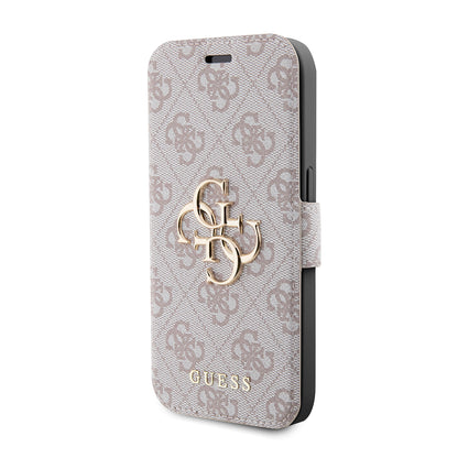 Étui pour Apple iPhone 15 Pro, Guess, 4G Book, Rose