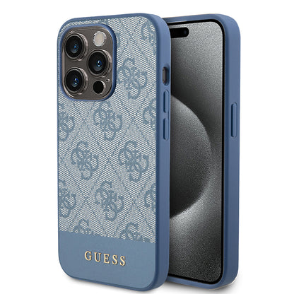 Case for Apple iPhone 15 Pro, Guess, 4G Stripe, Blue