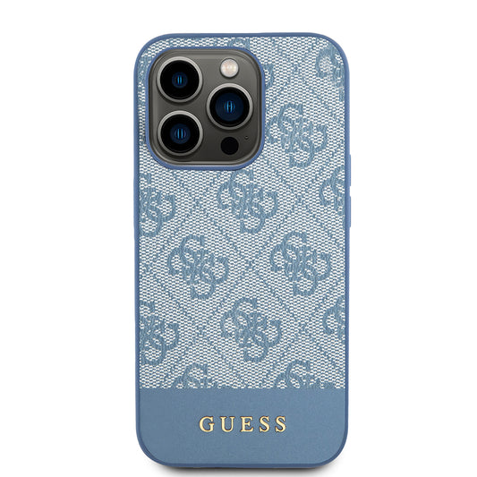 Étui pour Apple iPhone 15 Pro, Guess, 4G Stripe, Bleu
