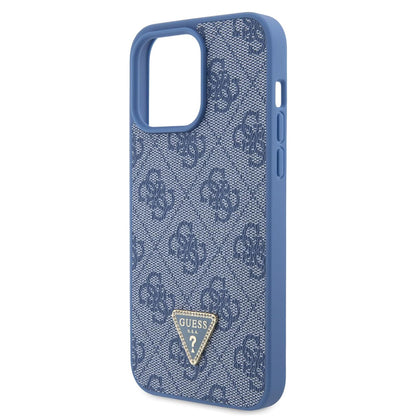 Étui pour Apple iPhone 15 Pro, Guess, Crossbody 4G Metal Logo, Bleu
