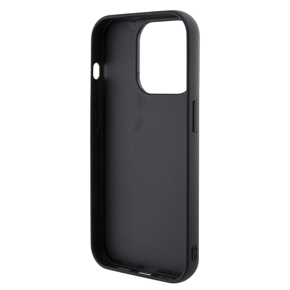 Étui pour Apple iPhone 15 Pro, Guess, PU Square Mirror Script Logo, Noir GUHCP15LPMSDGSK