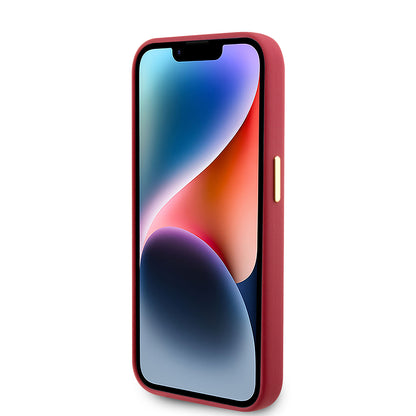 Étui pour Apple iPhone 15 Pro, Guess, Script Metal Logo & Frame, Rose