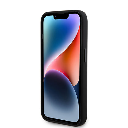 Étui pour Apple iPhone 15 Pro, Karl Lagerfeld, Silicone Choupette Metal, Noir