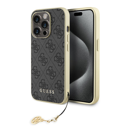 Étui pour Apple iPhone 15 Pro Max, Guess, 4G Charm, Gris