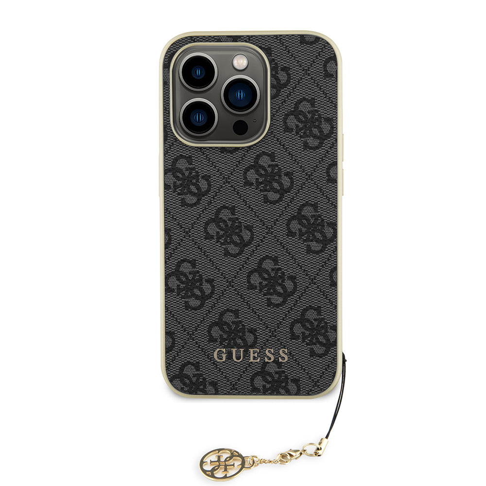 Étui pour Apple iPhone 15 Pro Max, Guess, 4G Charm, Gris