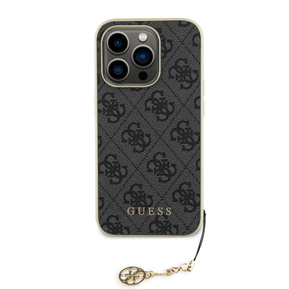 Étui pour Apple iPhone 15 Pro Max, Guess, 4G Charm, Gris