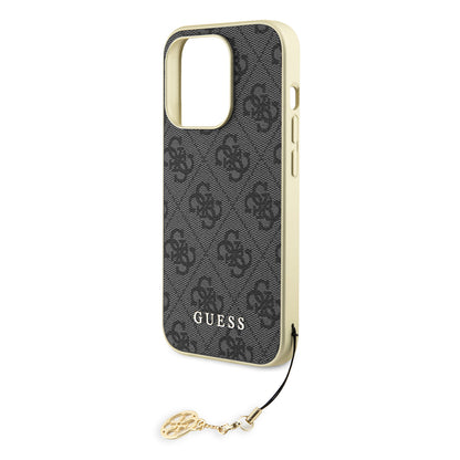Étui pour Apple iPhone 15 Pro Max, Guess, 4G Charm, Gris