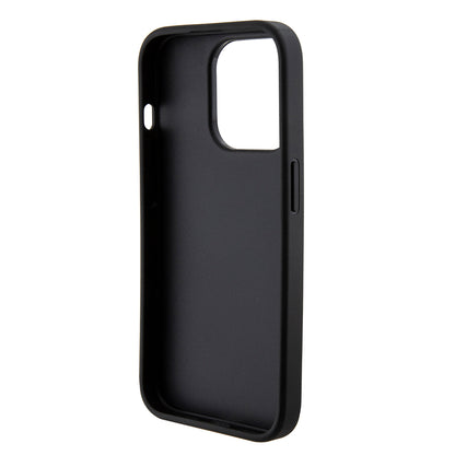 Étui pour Apple iPhone 15 Pro Max, Guess, Grip Stand 4G Saffiano Strass, Noir