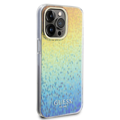 Étui pour Apple iPhone 15 Pro Max, Guess, IML Faceted Mirror Disco Iridescent, Multicolore