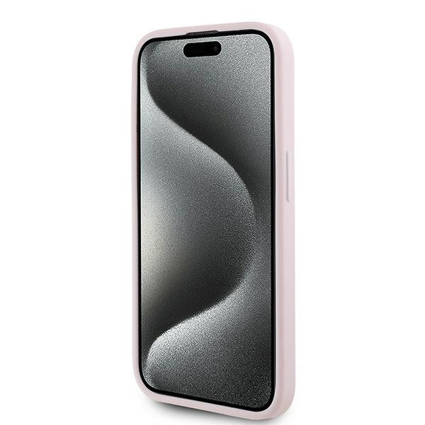 Étui pour Apple iPhone 15 Pro Max, Karl Lagerfeld, Diagonal Quilted Script, Rose