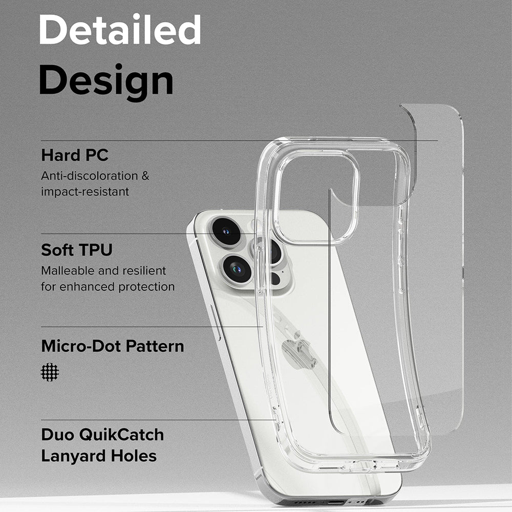 Coque pour Apple iPhone 15 Pro Max, Ringke, Fusion, Transparente