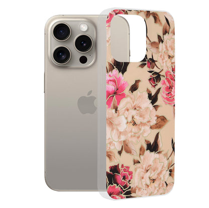 Coque pour Apple iPhone 15 Pro Max, Techsuit, Marble, Beige