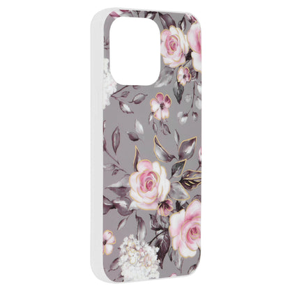Coque pour Apple iPhone 15 Pro Max, Techsuit, Marble, Gris