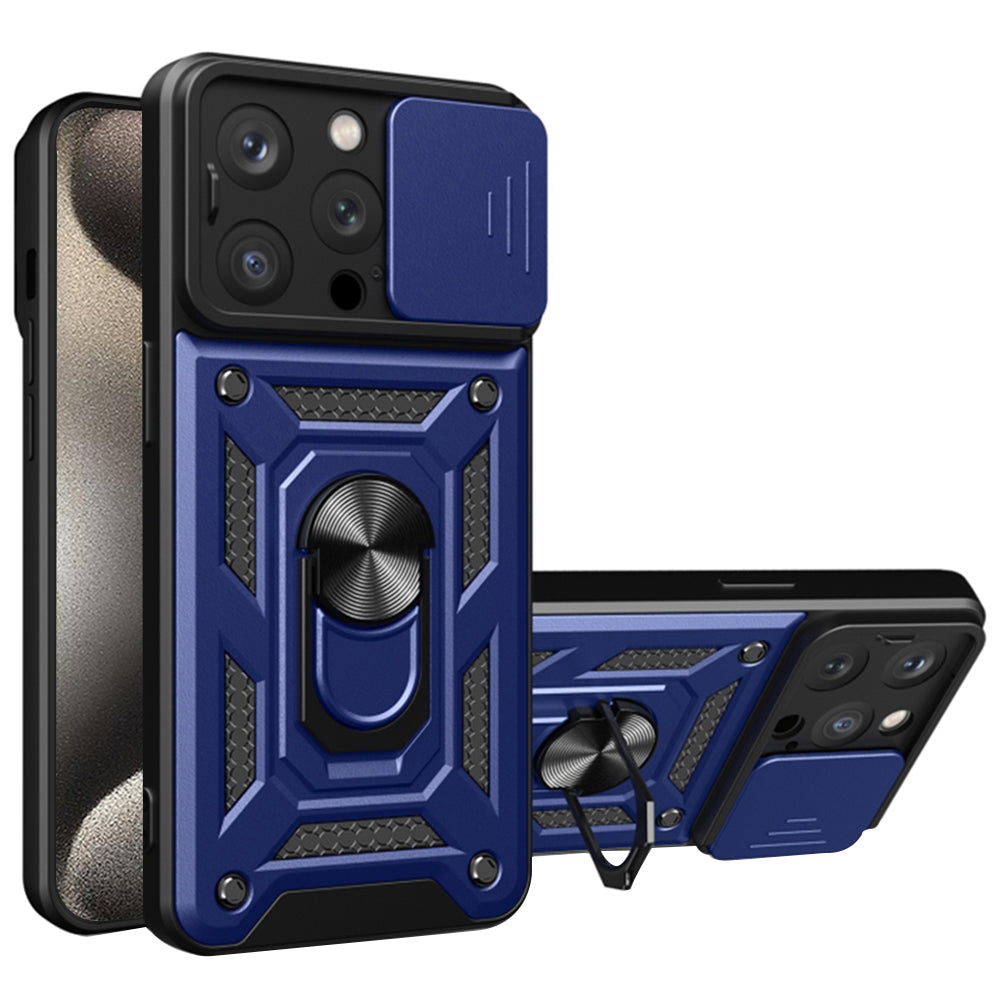 Coque pour Apple iPhone 15 Pro, Techsuit, CamShield, Bleue