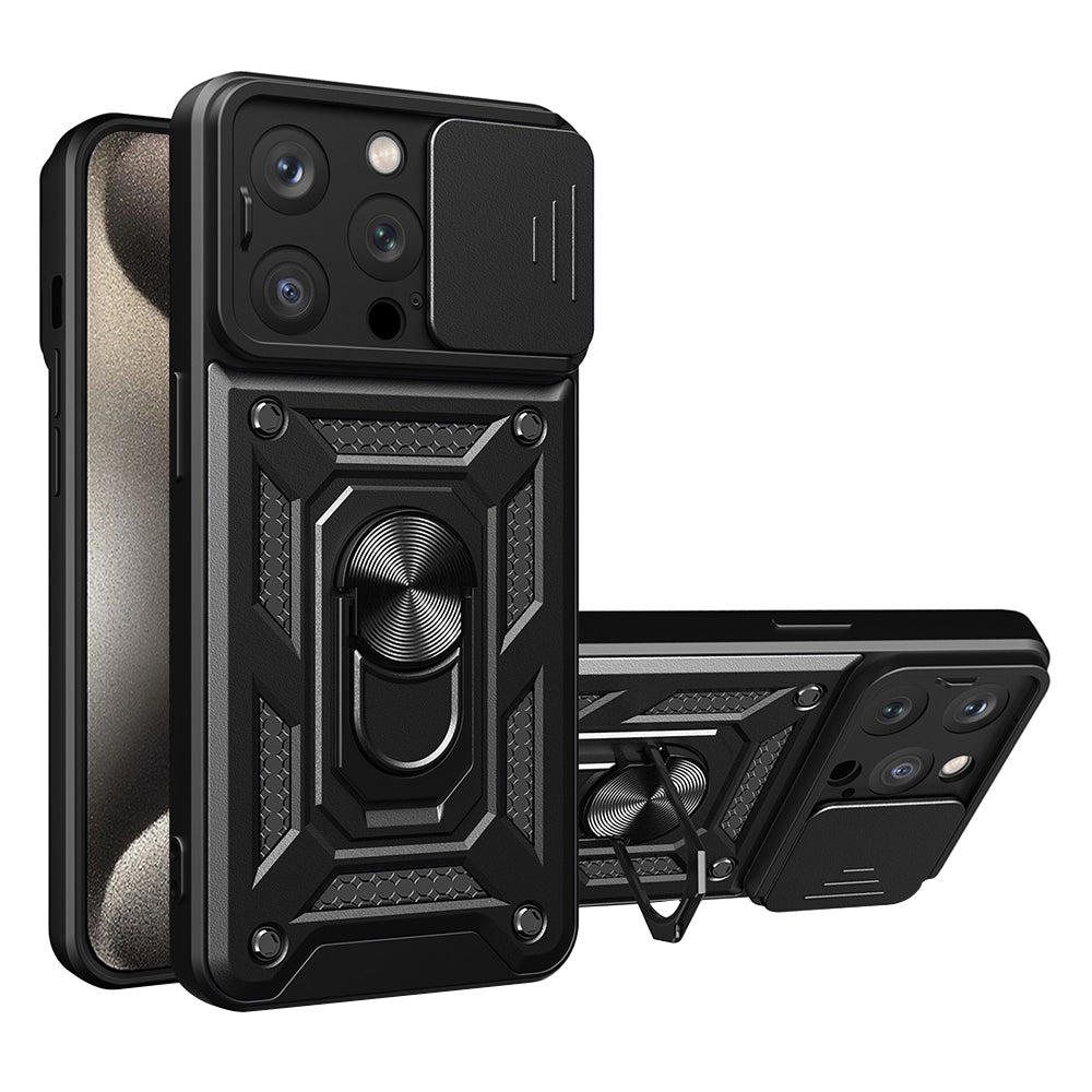 Coque pour Apple iPhone 15 Pro, Techsuit, CamShield, Noire