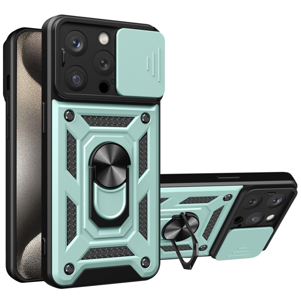 Coque pour Apple iPhone 15 Pro, Techsuit, CamShield, Vert