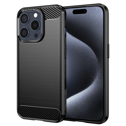 Coque pour Apple iPhone 15 Pro, Techsuit, Carbone, Noire