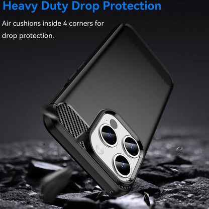 Coque pour Apple iPhone 15 Pro, Techsuit, Carbone, Noire