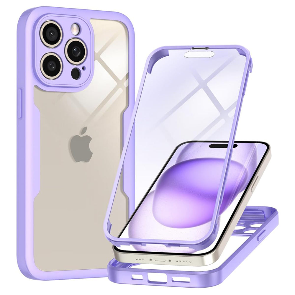 Coque pour Apple iPhone 15 Pro, Techsuit, ColorVerse 360, Violet