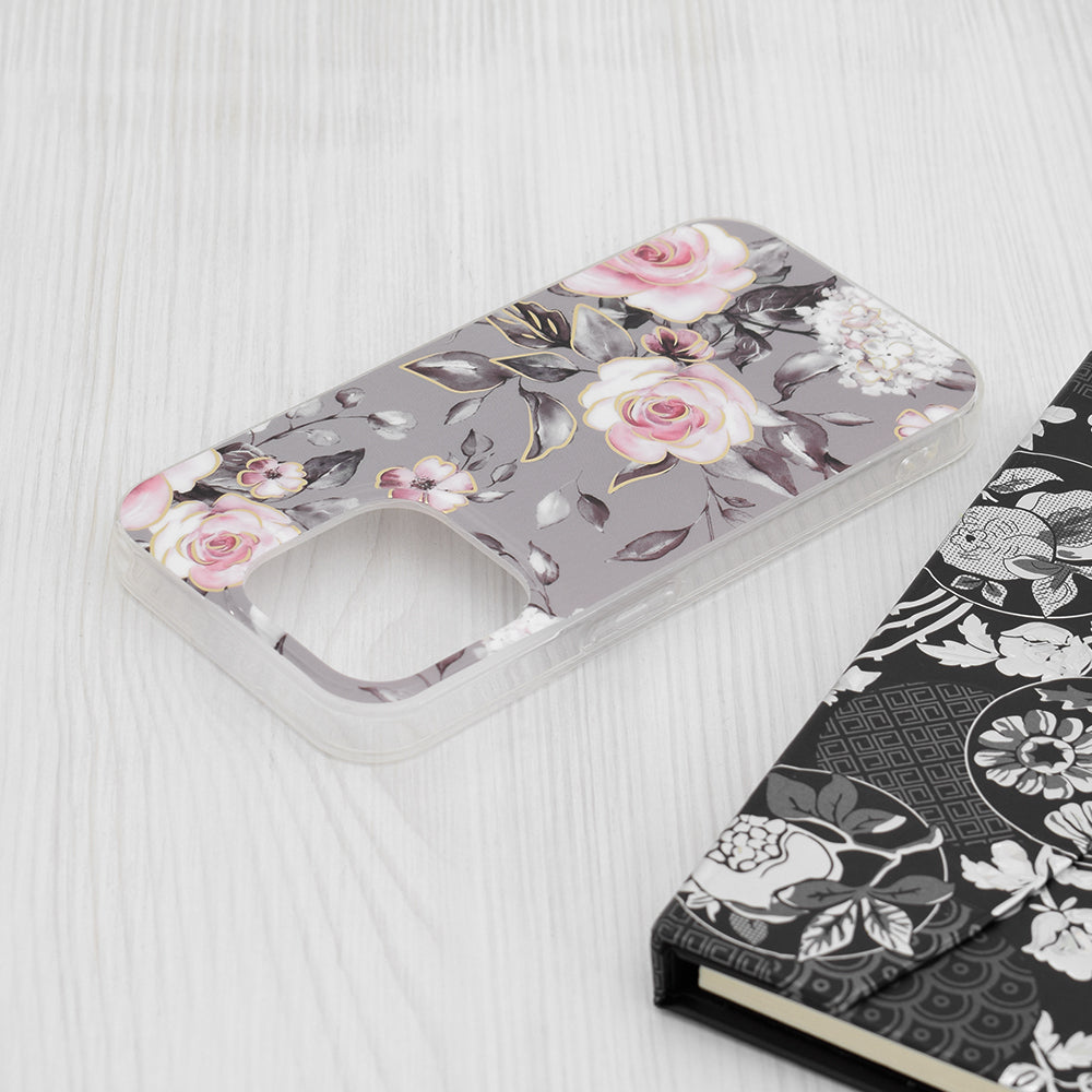 Coque pour Apple iPhone 15 Pro, Techsuit, Marble, Gris