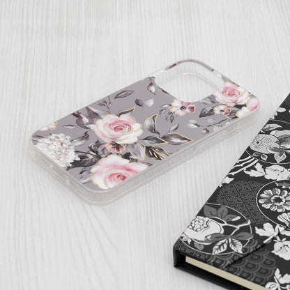 Coque pour Apple iPhone 15 Pro, Techsuit, Marble, Gris