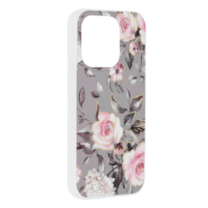 Coque pour Apple iPhone 15 Pro, Techsuit, Marble, Gris