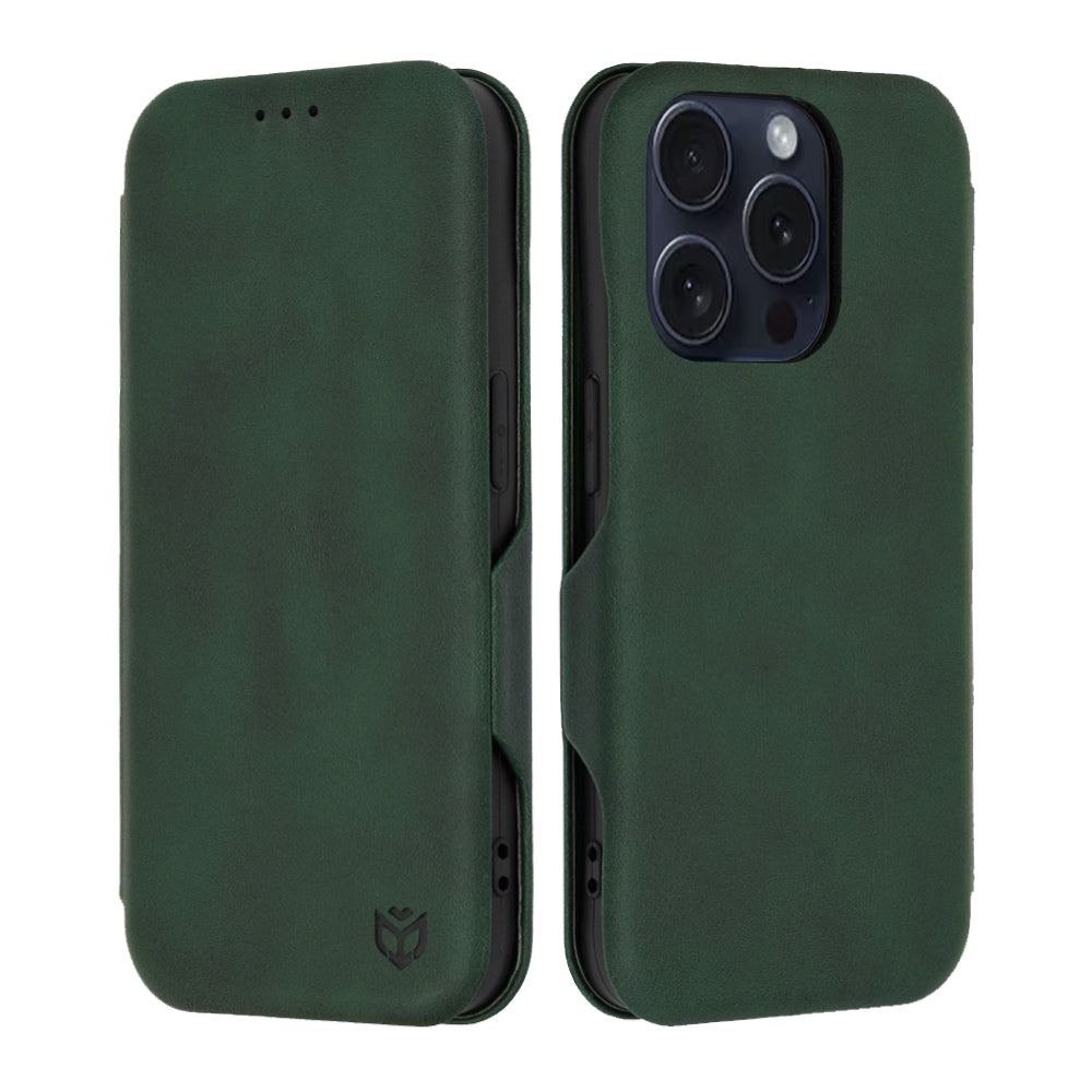 Coque pour Apple iPhone 15 Pro, Techsuit, Safe Wallet Plus, Vert