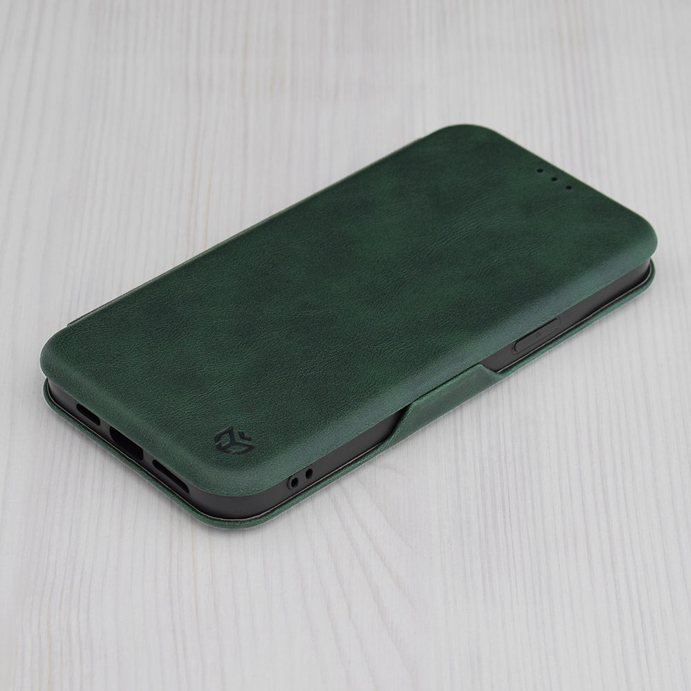 Coque pour Apple iPhone 15 Pro, Techsuit, Safe Wallet Plus, Vert