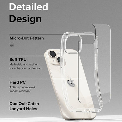 Coque pour Apple iPhone 15, Ringke, Fusion, Transparente