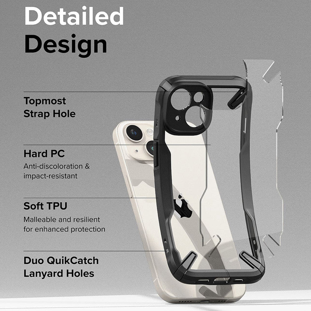 Étui pour Apple iPhone 15, Ringke, Fusion X, Noir