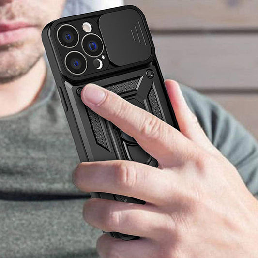 Coque pour Apple iPhone 15, Techsuit, CamShield, Noire