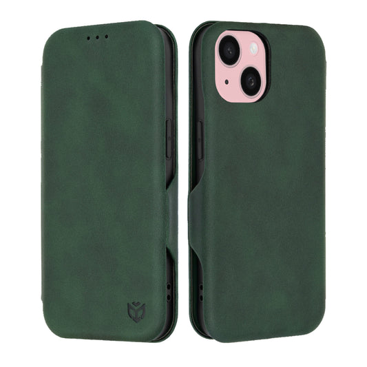 Coque pour Apple iPhone 15, Techsuit, Safe Wallet Plus, Vert
