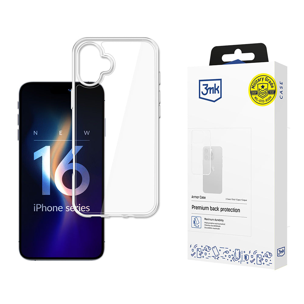Coque pour Apple iPhone 16, 3MK, Armor, Transparente