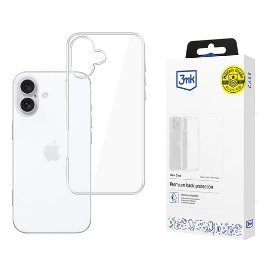 Coque pour Apple iPhone 16, 3MK, Clear, Transparente
