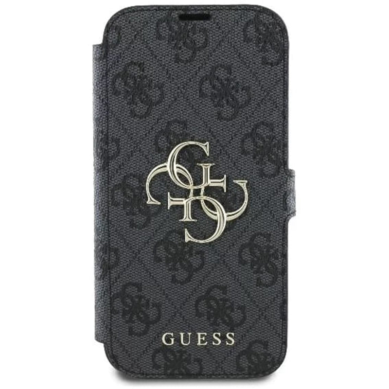 Étui pour Apple iPhone 16, Guess, 4G Book, Noir