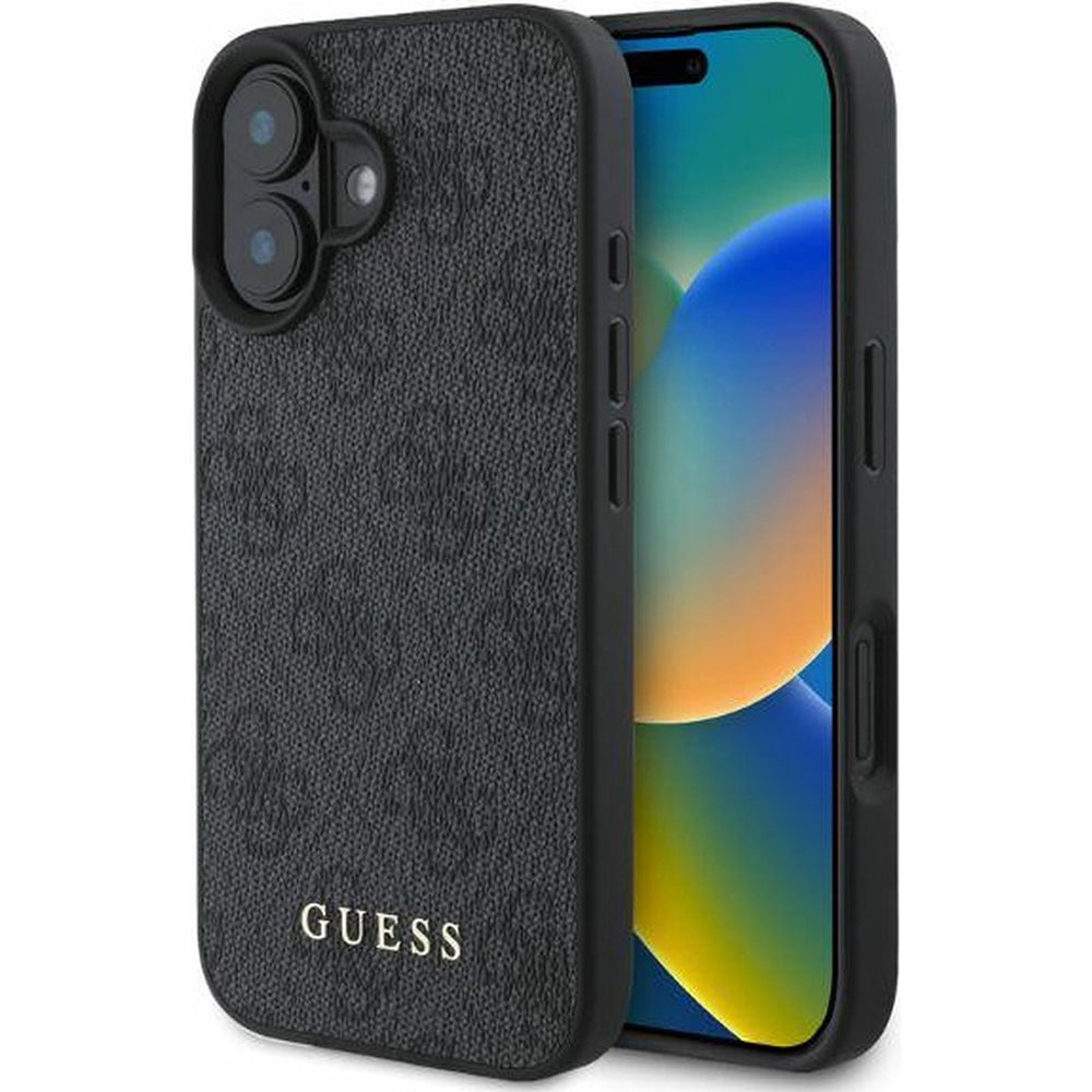 Étui pour Apple iPhone 16, Guess, 4G Classic, Noir