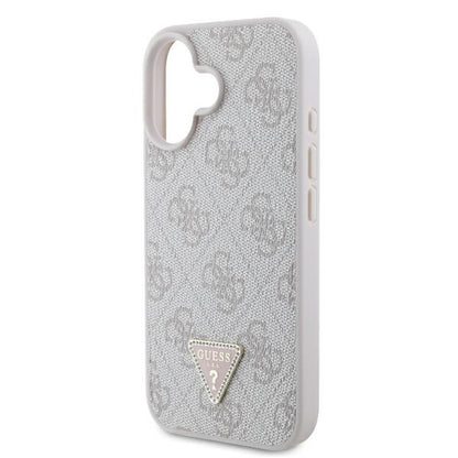 Étui pour Apple iPhone 16, Guess, Crossbody 4G Triangle Strass, Bleu