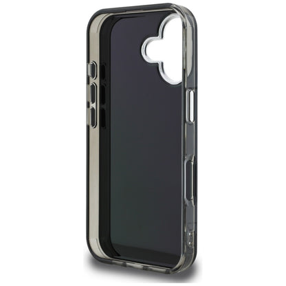 Étui pour Apple iPhone 16, Karl Lagerfeld, IML Aquarelle Logo Karl & Choupette, Noir