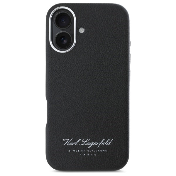 Étui pour Apple iPhone 16, Karl Lagerfeld, RSG, Noir